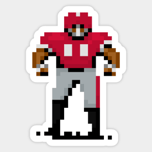 16-Bit Football - Georgia Sticker